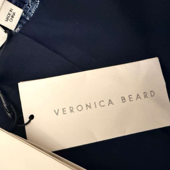 Veronica Beard Blue Multi Tweed Cutaway Dickey Jacket Blazer Size 2 NWT - Picture 13 of 16